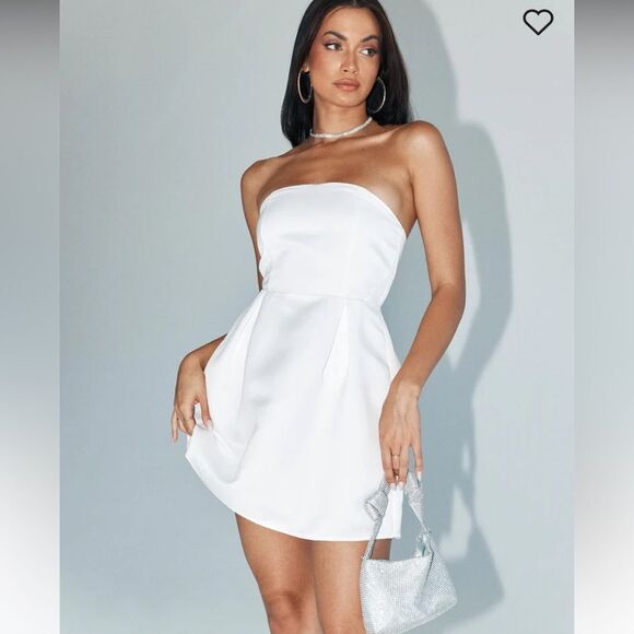 NEW PRINCESS POLLY White Strapless Mini Dress
